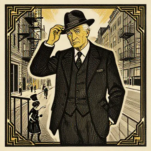 The Grandfather - Albert Fish, illustrated children's book style
