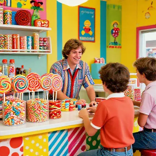 The Candy Man - Dean Corll, illustrated children's book style
