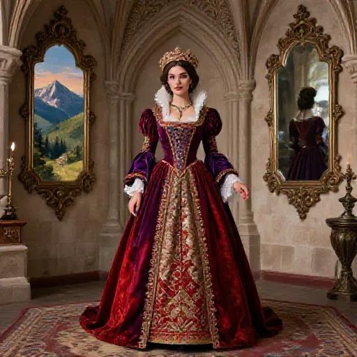 The Countess's Beauty Secrets - Elizabeth Bathory, illustrated children's book style