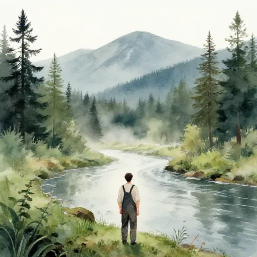 The Quiet Painter - Gary Ridgway (Green River Killer), illustrated children's book style