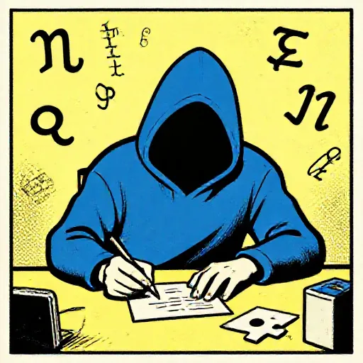 The Puzzle Man - The Zodiac Killer, illustrated children's book style