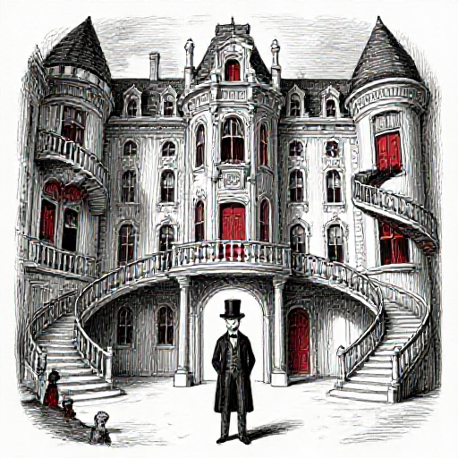 Illustration for The Hotel with Many Doors